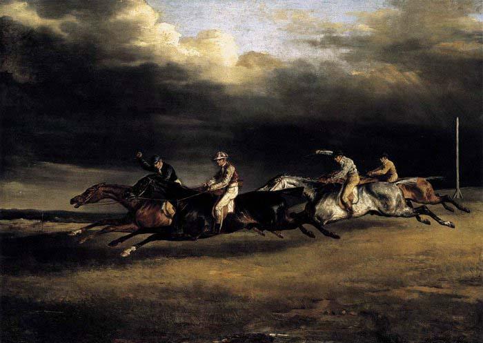 Theodore Gericault The Epsom Derby oil painting image